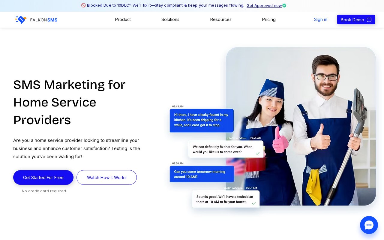Falkon SMS - website image