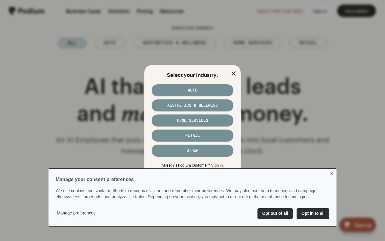 Podium - website image