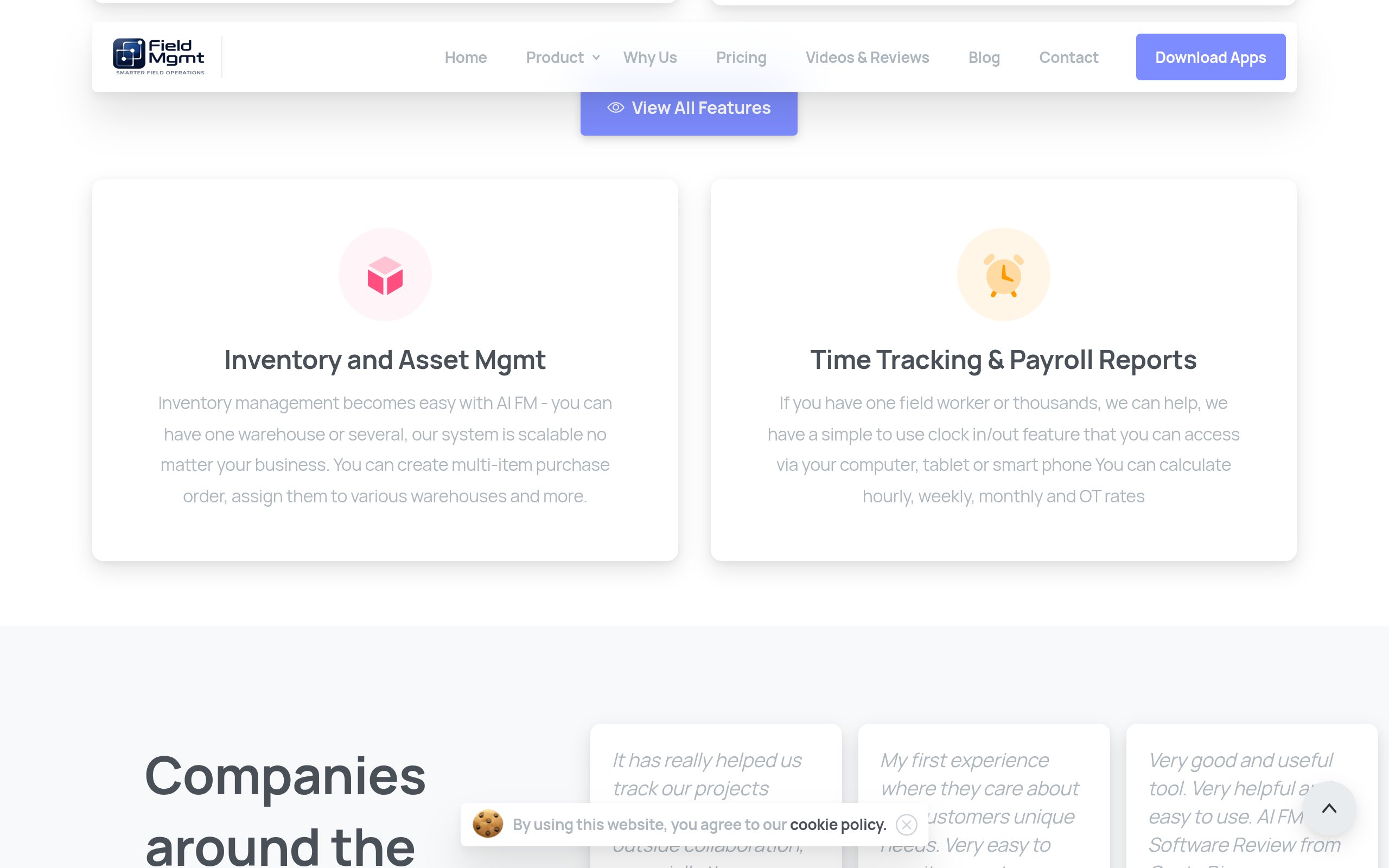 AI Field Management - website image
