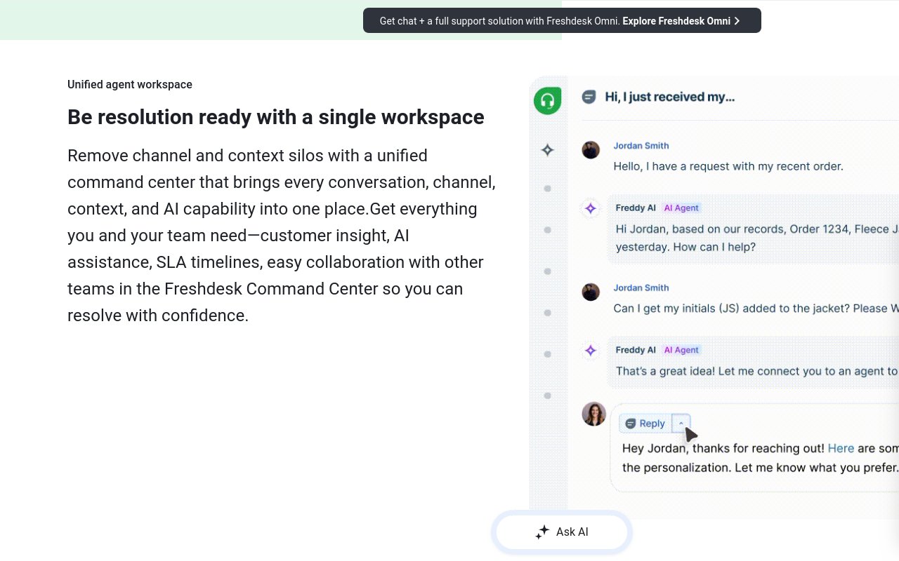 Freshchat - website image