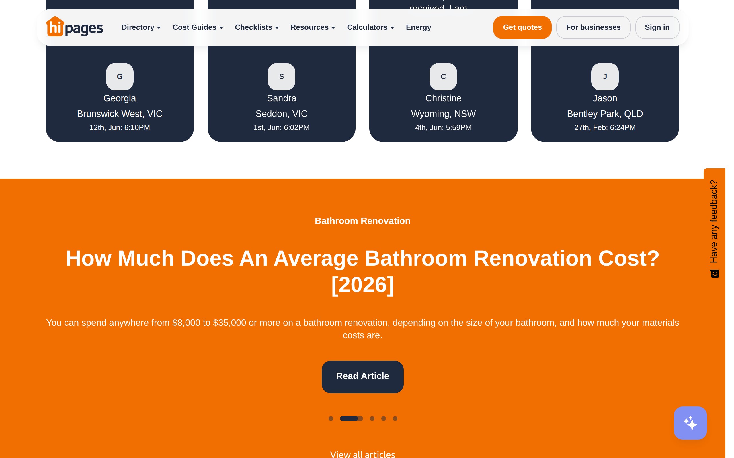 Hipages - website image
