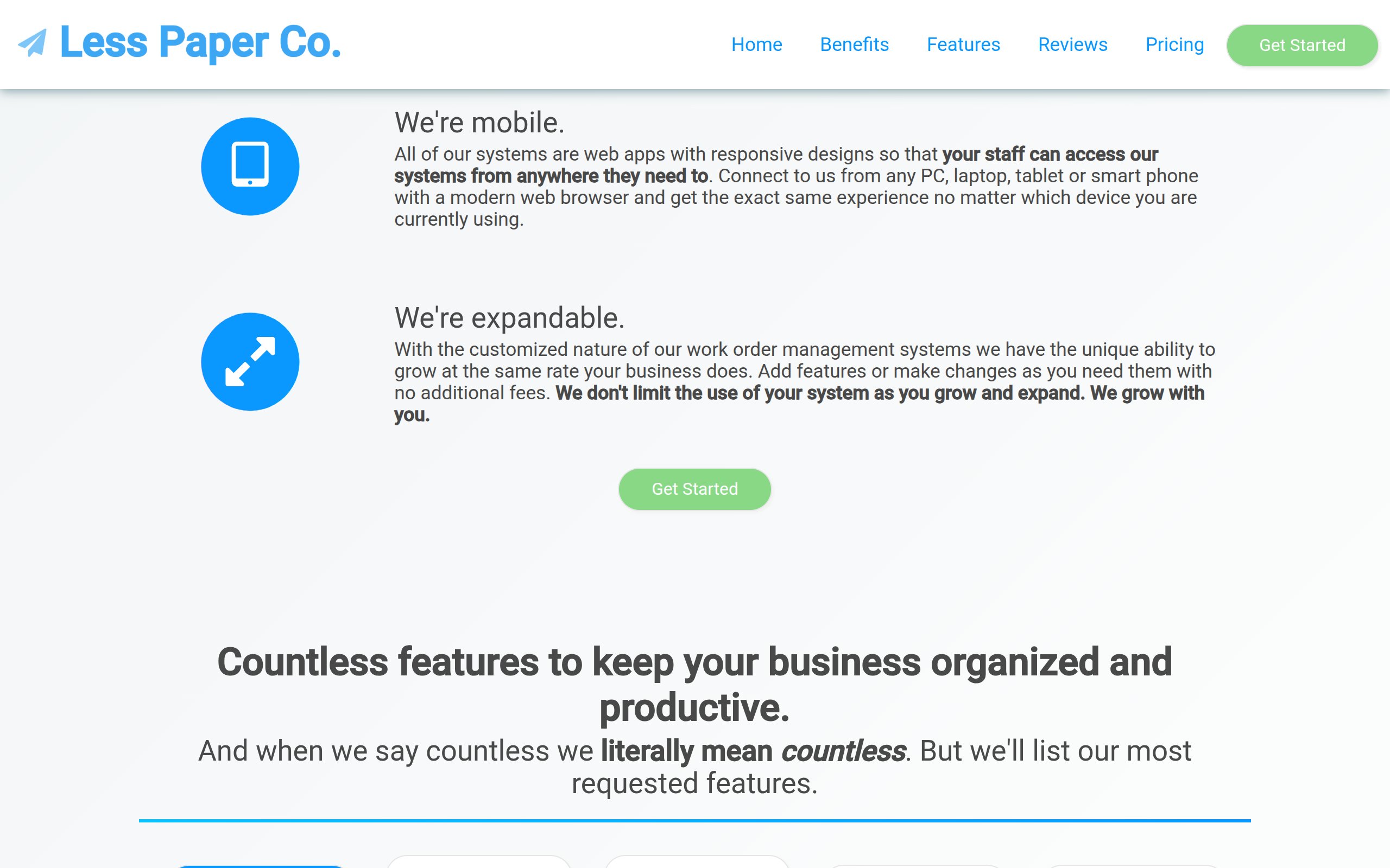 Less Paper - website image
