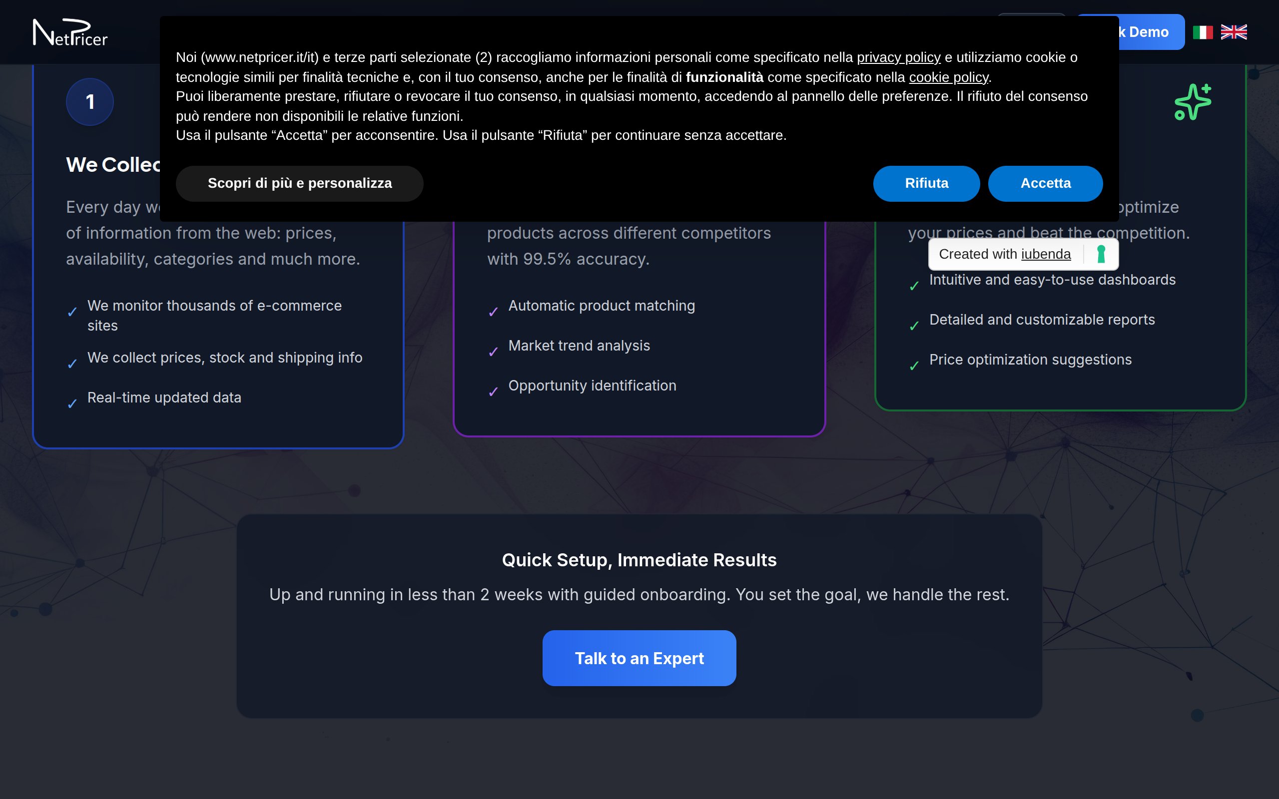 NetPricer - website image