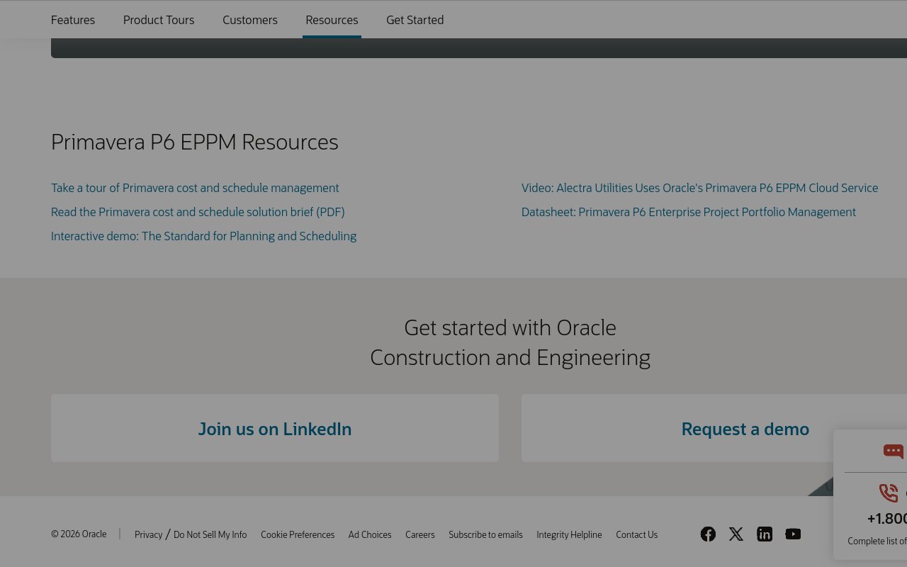 Oracle Primavera - website image