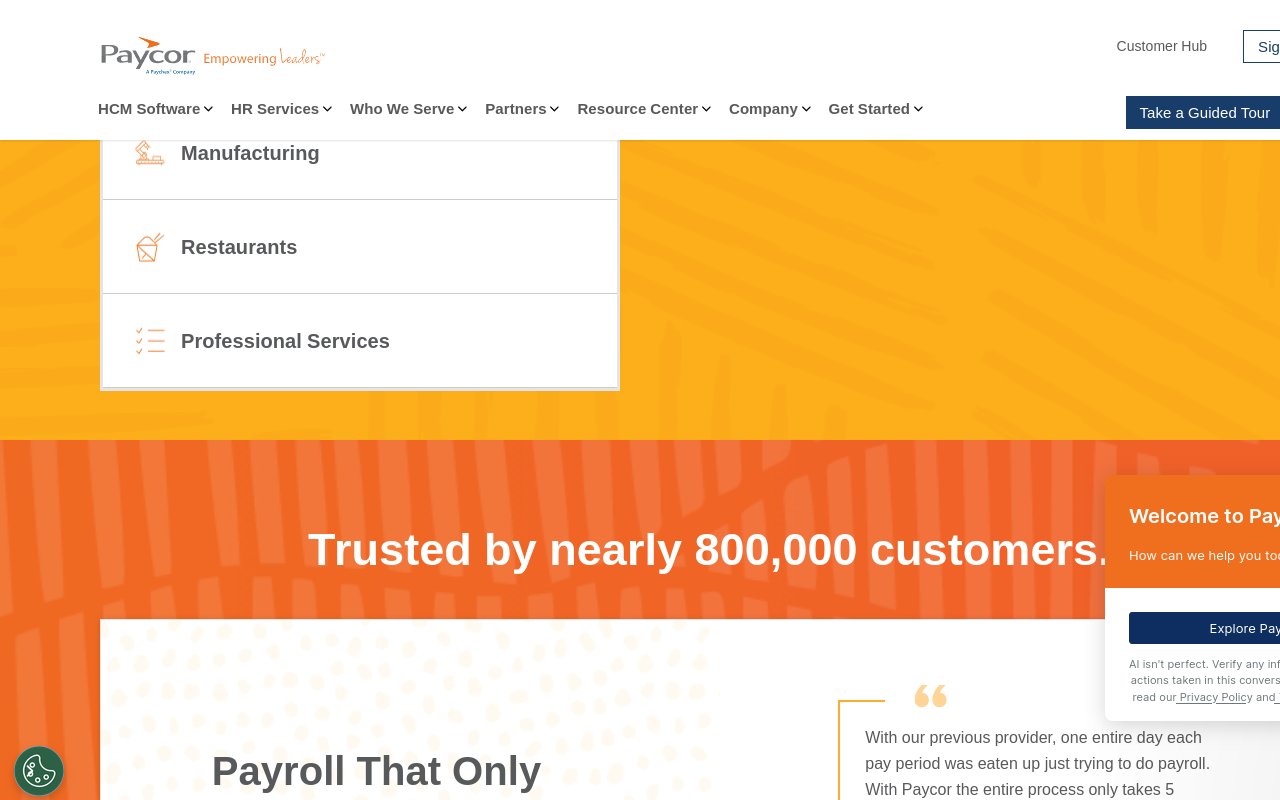 Paycor - website image