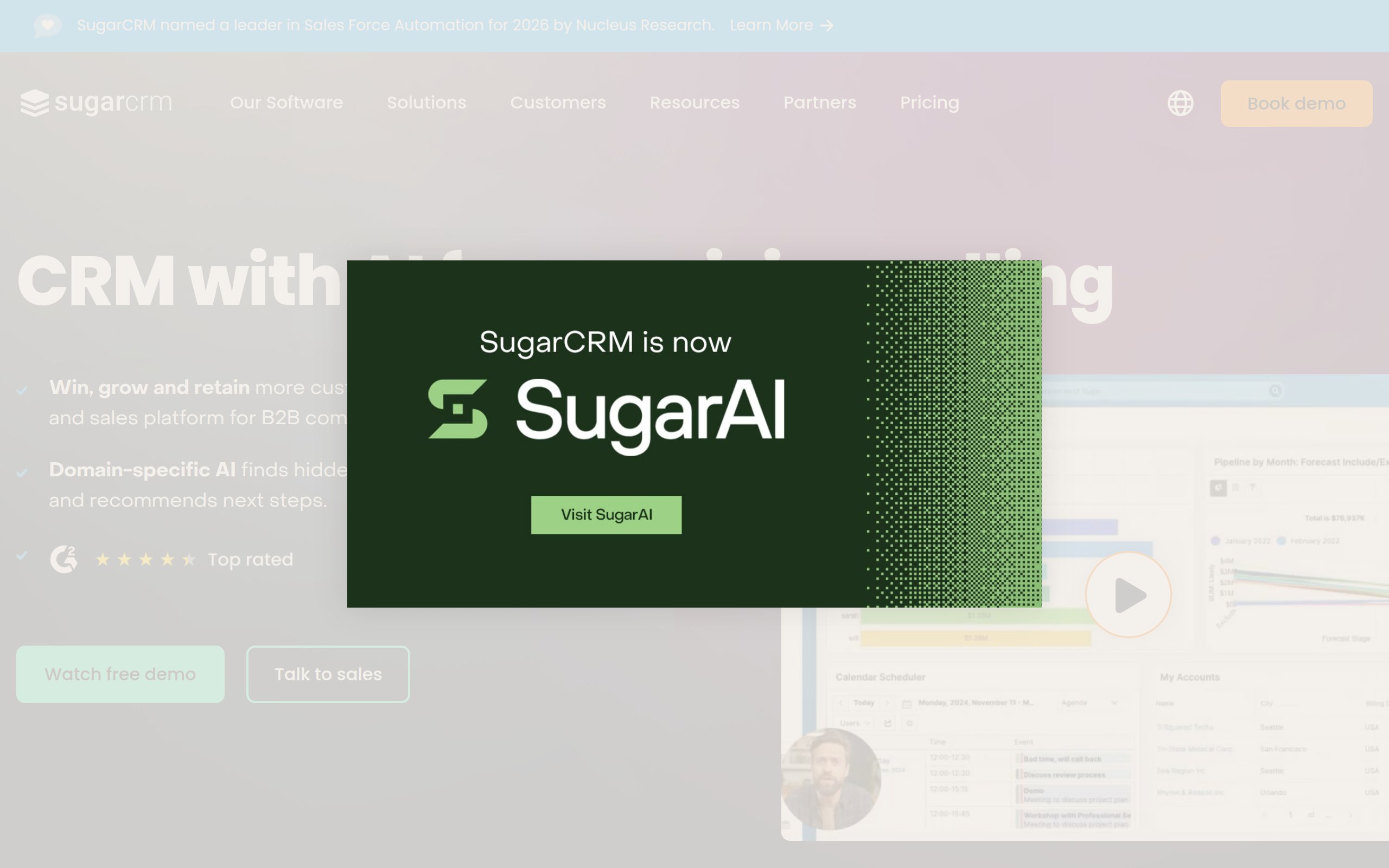 SugarCRM - website image