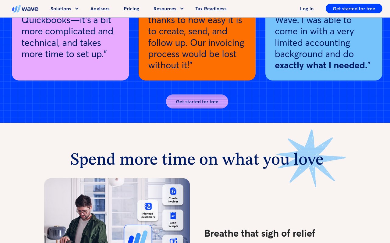 Wave Financial - website image