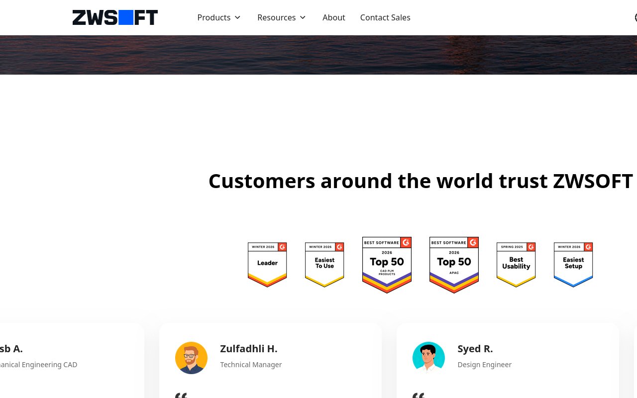 ZWCAD - website image