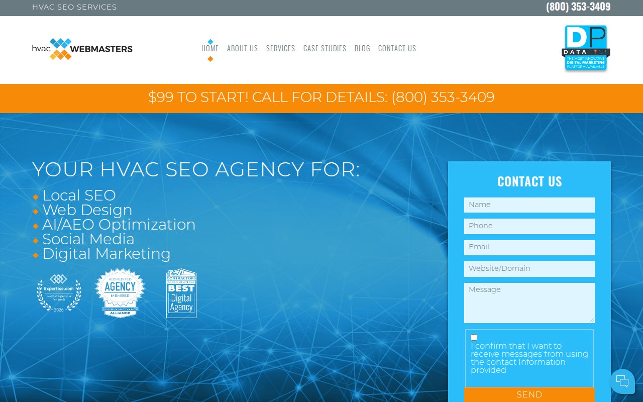 HVAC Webmasters - website image