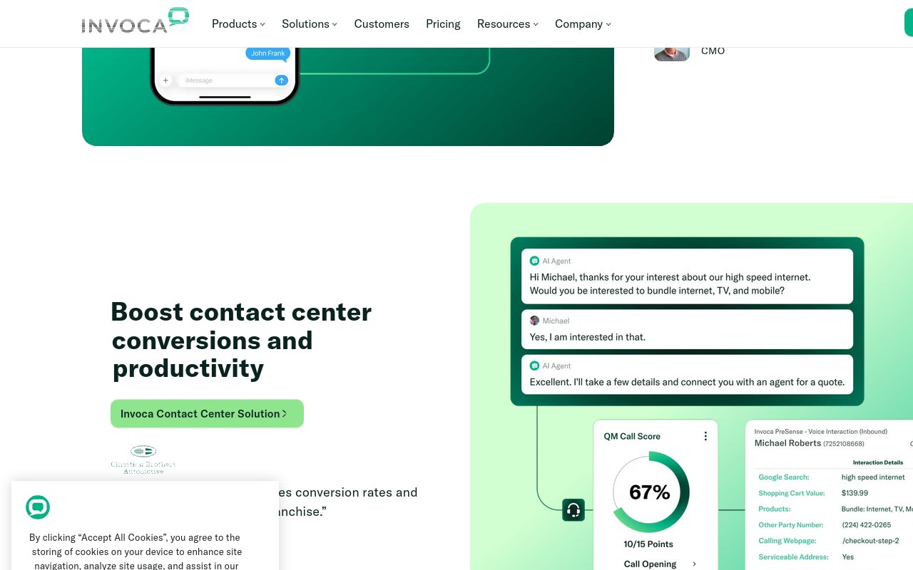 Invoca - website image