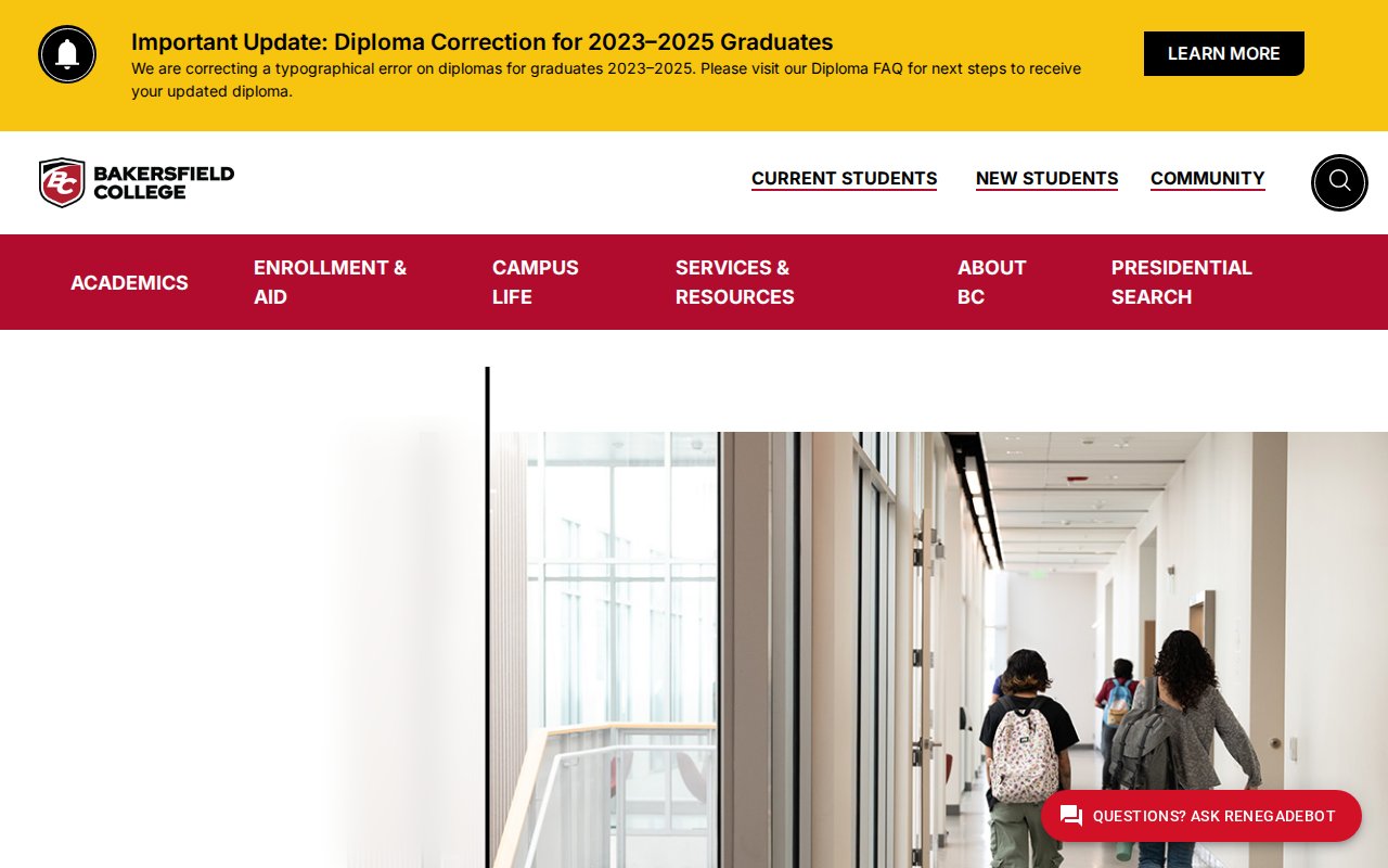 Bakersfield College — Heating, Ventilation, and Air Conditioning Technology - website image