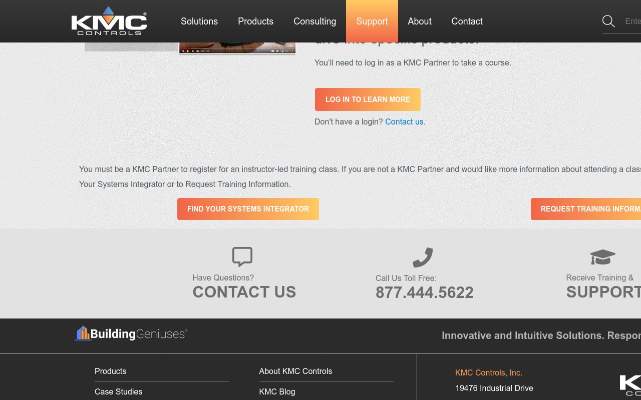 KMC Controls (Part of Johnson Controls) - website image