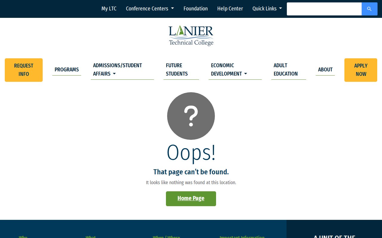 Lanier Technical College — Heating, Ventilation, Air Conditioning and Refrigeration Technology - website image