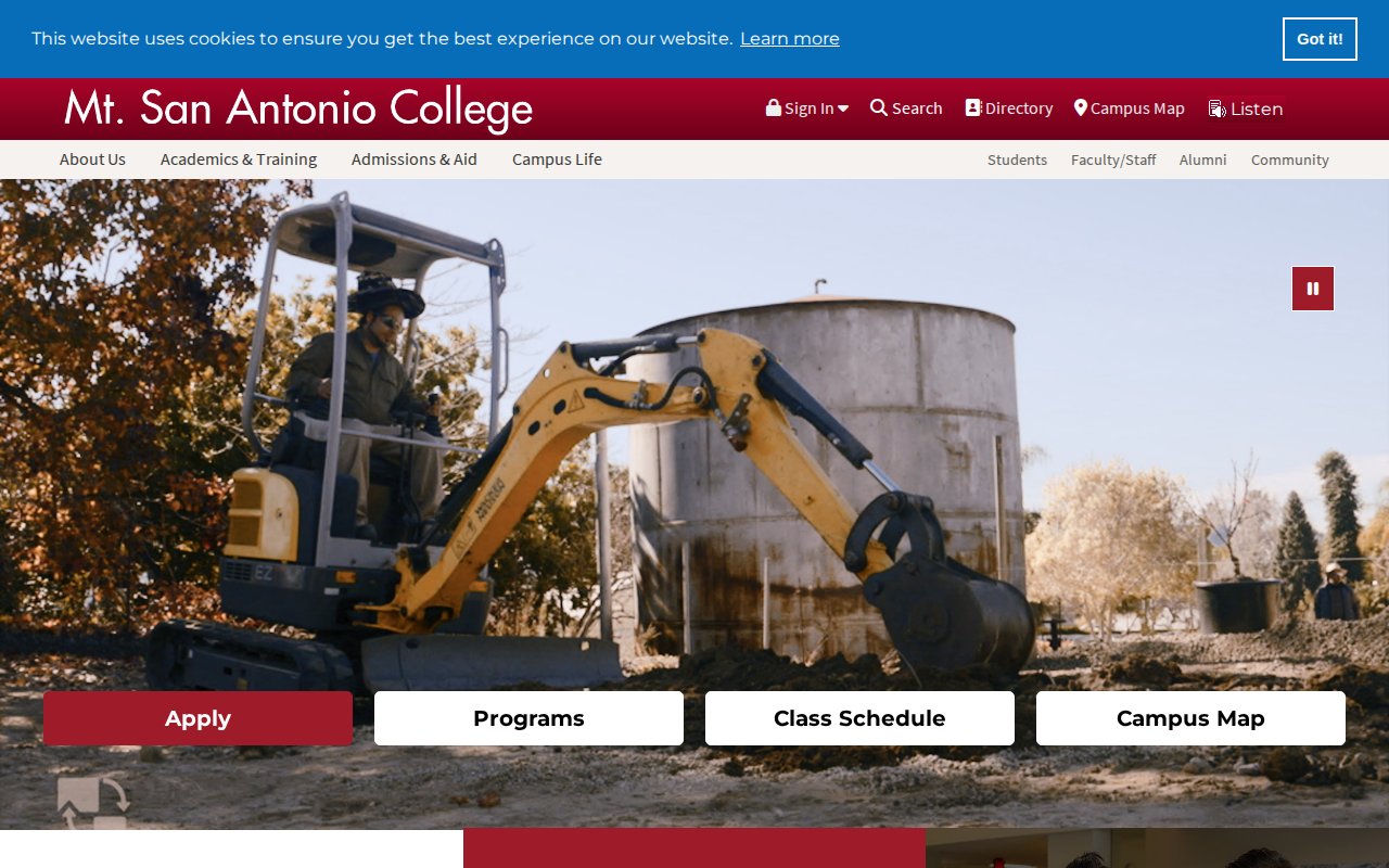 Mount San Antonio College — Heating, Ventilation, and Air Conditioning (HVAC) - website image