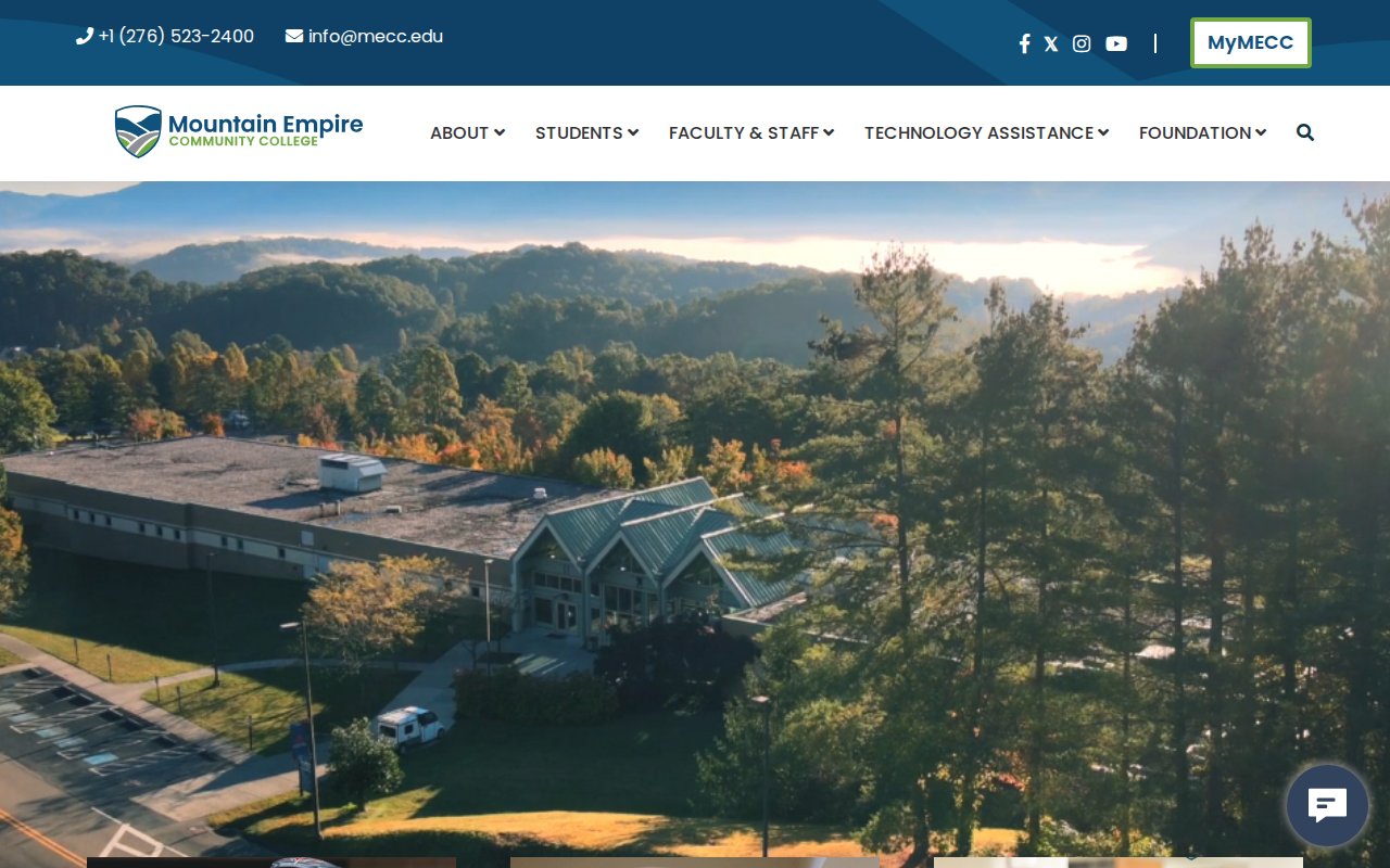 Mountain Empire Community College — Air Conditioning and Refrigeration - website image
