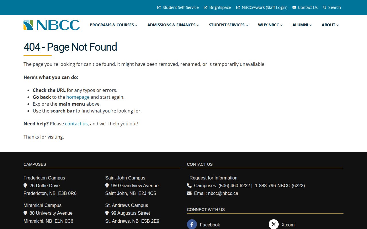 New Brunswick Community College (NBCC) — Moncton — Refrigeration and Air Conditioning Technician - website image