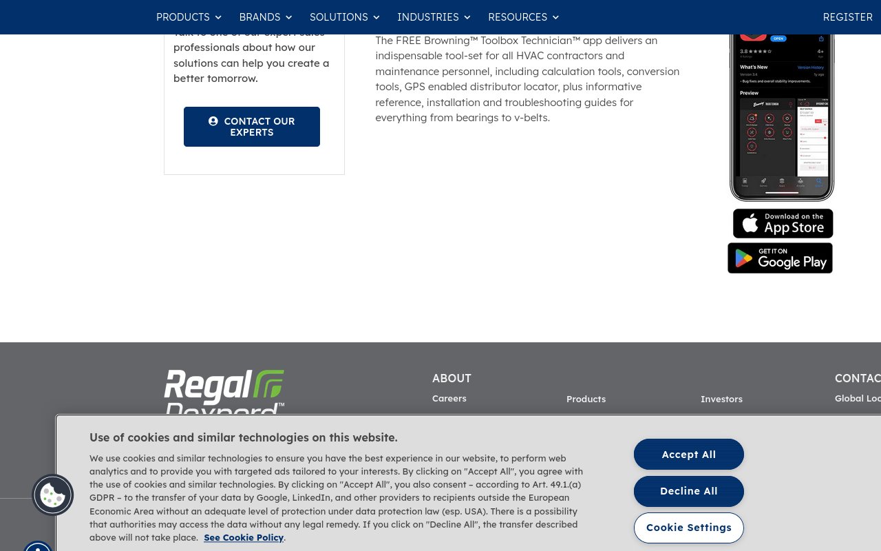 Regal Rexnord / Browning - website image