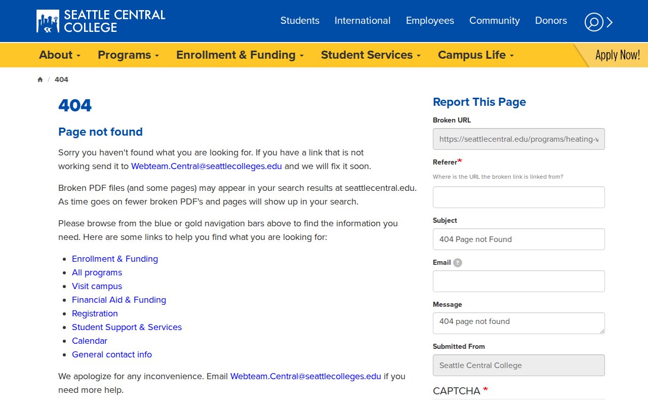 Seattle Central College — Heating, Ventilation, Air Conditioning and Refrigeration (HVACR) - website image
