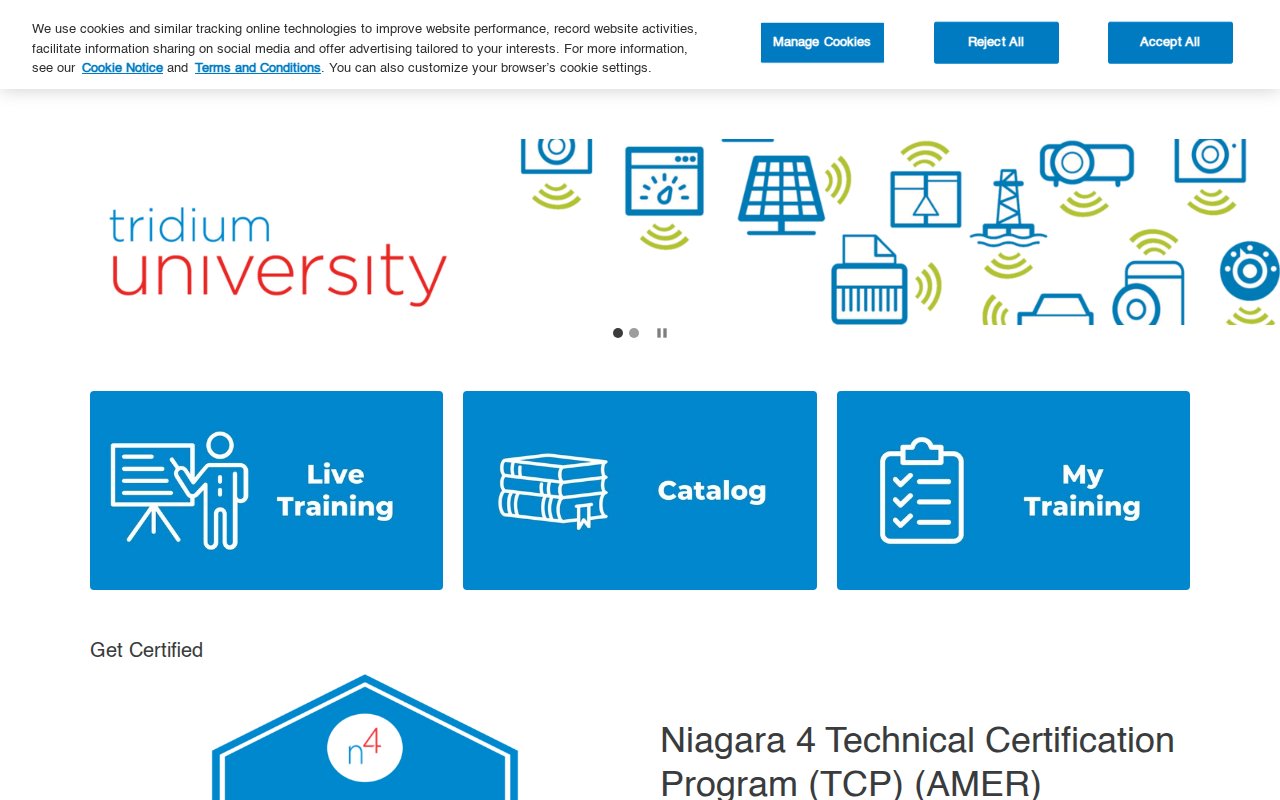 Tridium, Inc. - website image