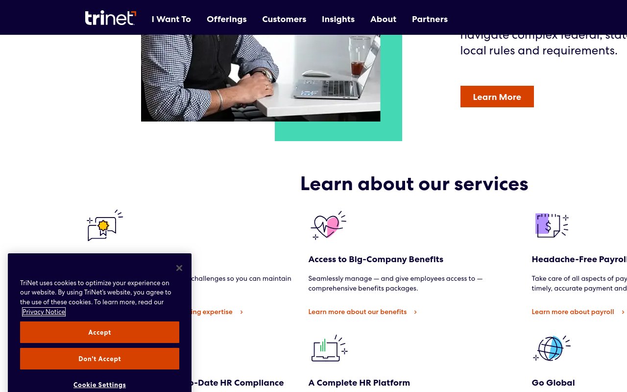 TriNet - website image
